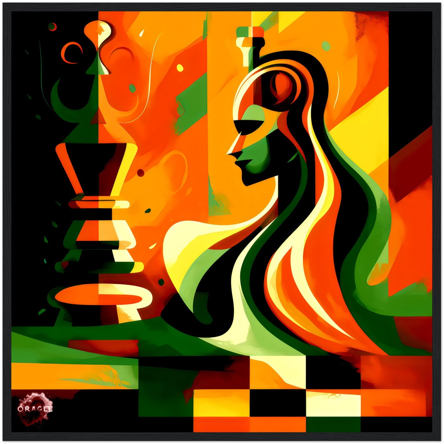 The Queen's Gambit: Mastering the Most Powerful Chess Piece - Premium Matte Paper Wooden Framed Poster Gelato