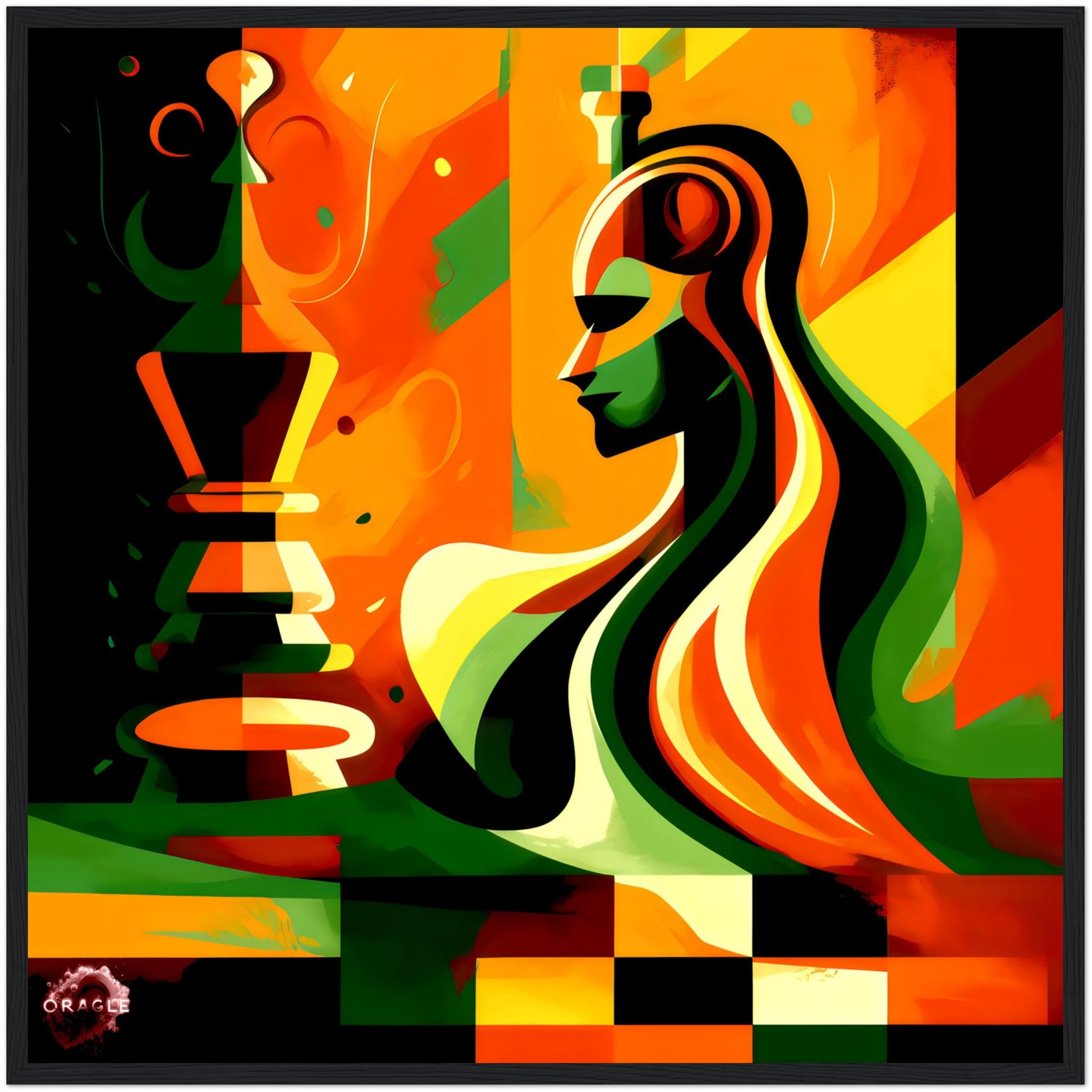 The Queen's Gambit: Mastering the Most Powerful Chess Piece - Premium Matte Paper Wooden Framed Poster Gelato