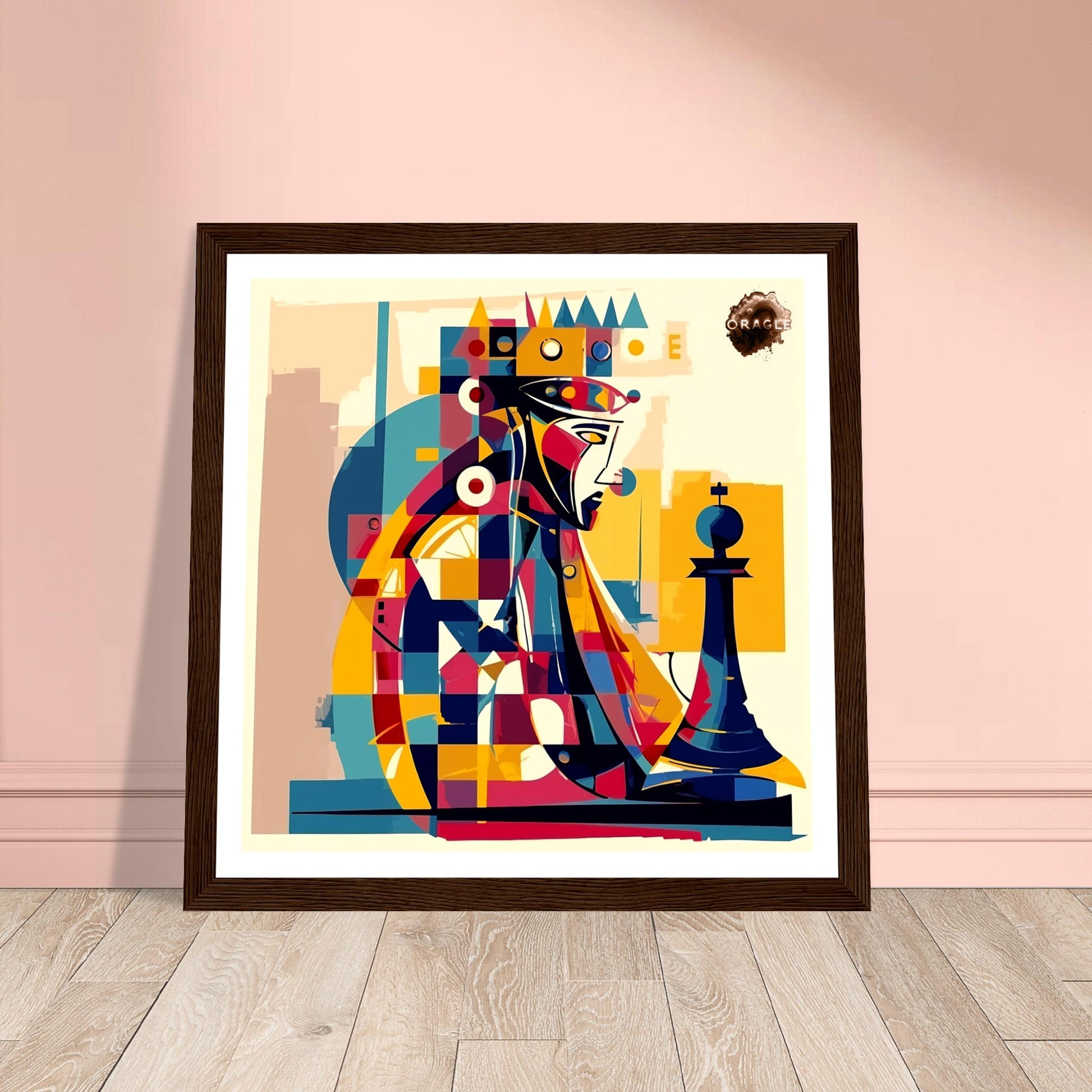 Abstract Elegance: The Queen's Reign - Premium Matte Paper Wooden Framed Poster Gelato