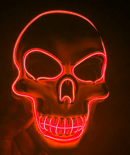 Halloween Skeleton Mask LED Glow Scary Mask The Artful Oracle