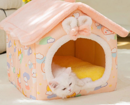 Foldable Dog House Pet Cat Bed Winter Dog Villa Sleep Kennel Removable Nest Warm Enclosed Cave Sofa Pets Supplies The Artful Oracle