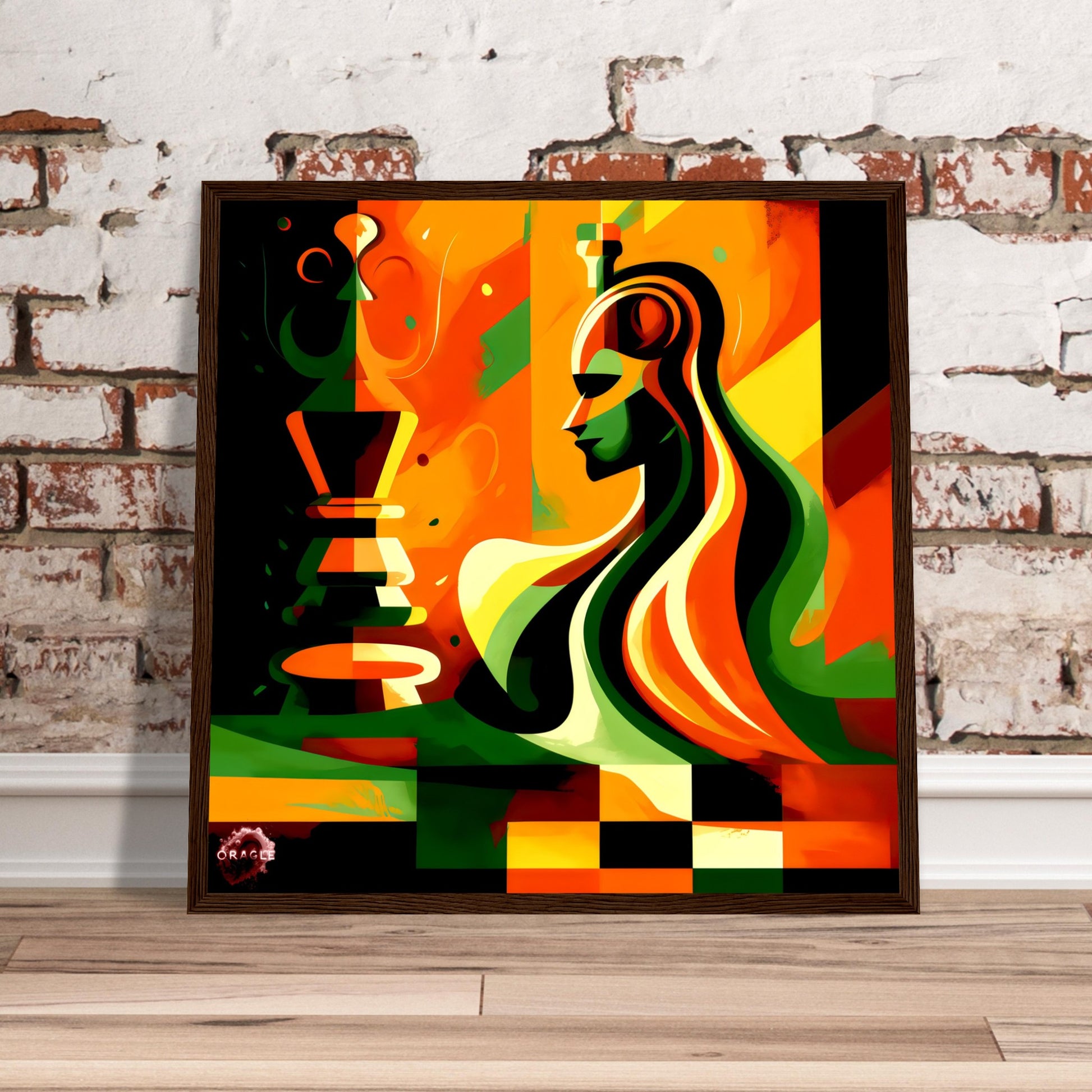 The Queen's Gambit: Mastering the Most Powerful Chess Piece - Premium Matte Paper Wooden Framed Poster Gelato