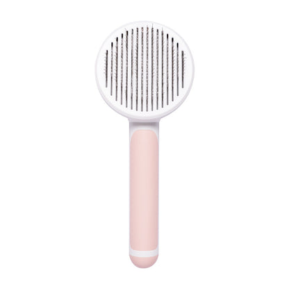 New Pet Cat Brush Hot Selling Hand-held Steel Wire Self-cleaning Comb Looper For Hair Removal The Artful Oracle