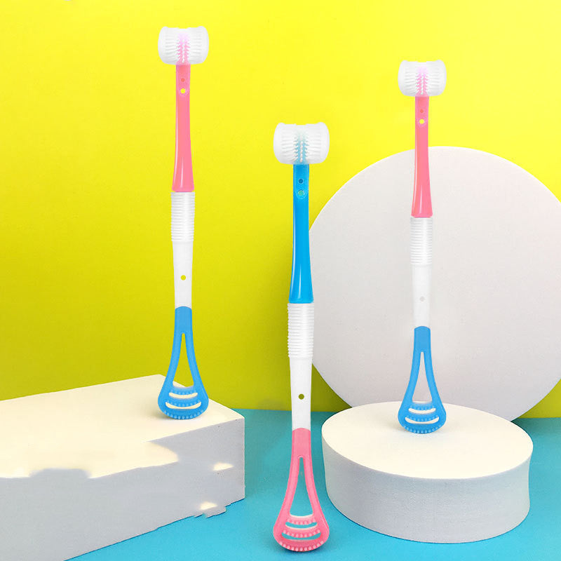 Baby Toothbrush Multi-function Tongue Coating Brush Silicone 3d Material The Artful Oracle