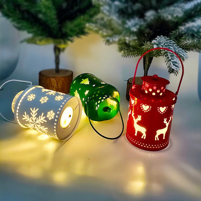 Christmas Candle Lights LED Small Lanterns Wind Lights Electronic Candles Nordic Style Creative Holiday Decoration Decorations The Artful Oracle