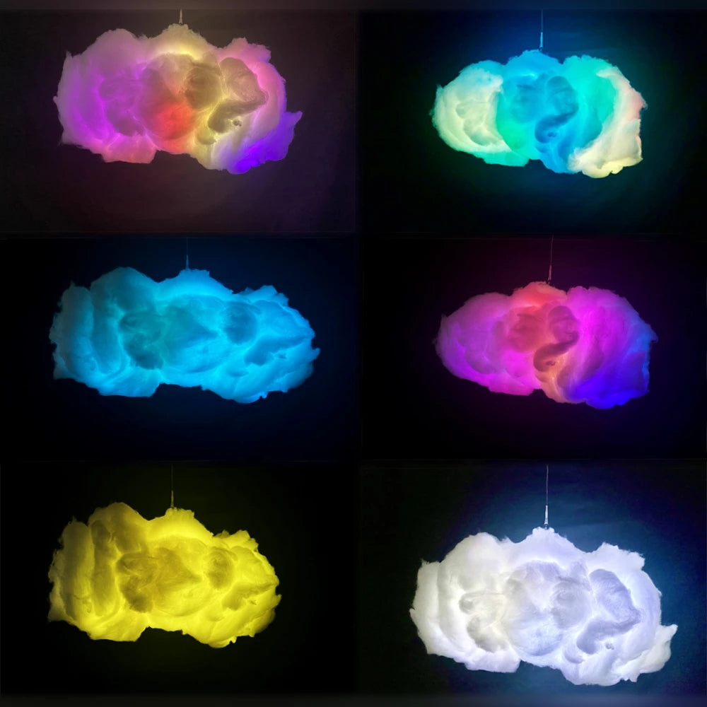 USB Cloud Light APP Control Music Synchronization 3D RGBIC Ambient Light Lightning Simulation Clouds Bedroom Room Light The Artful Oracle