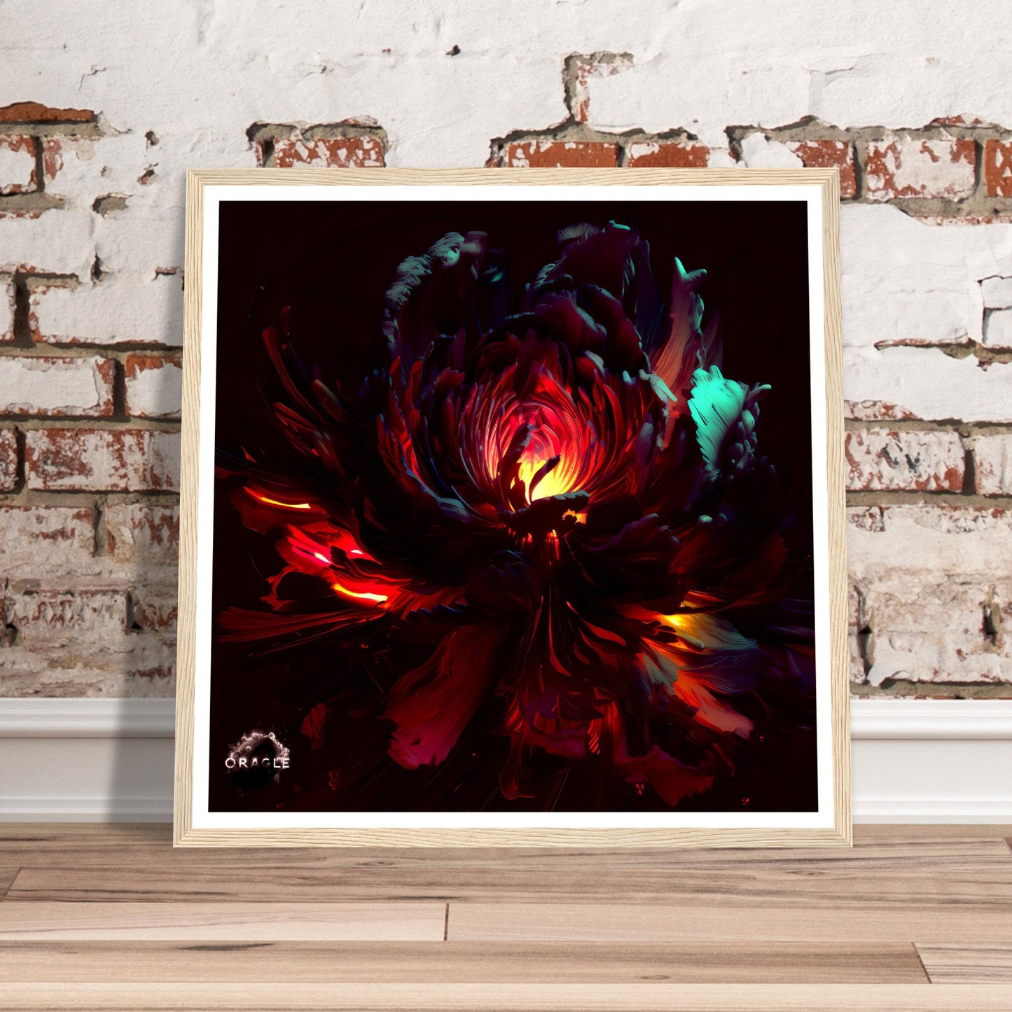 Illuminated Blossom - Premium Matte Paper Wooden Framed Poster Gelato