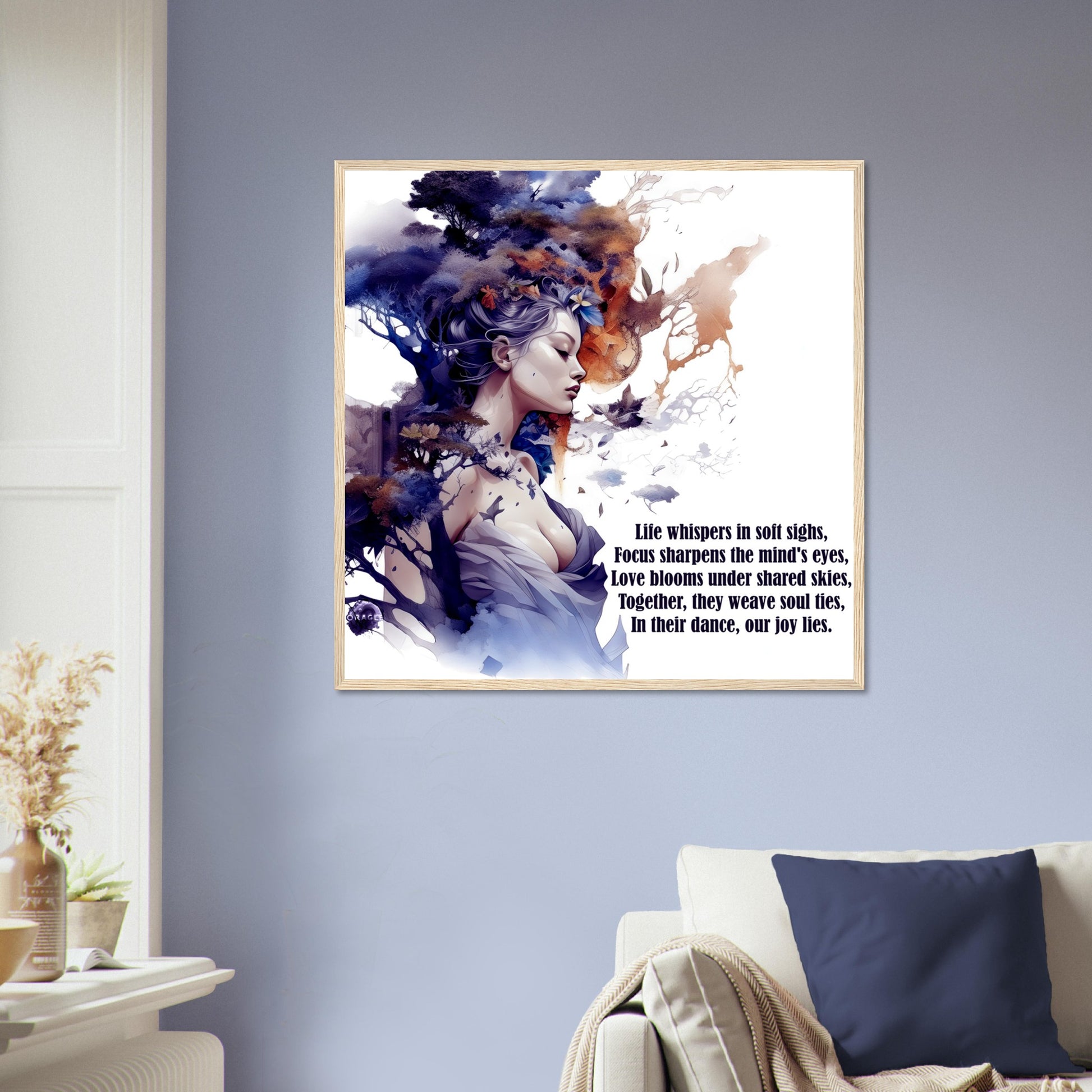 Lavender Enchantress: A Nymph's Tale - Premium Matte Paper Wooden Framed Poster Gelato