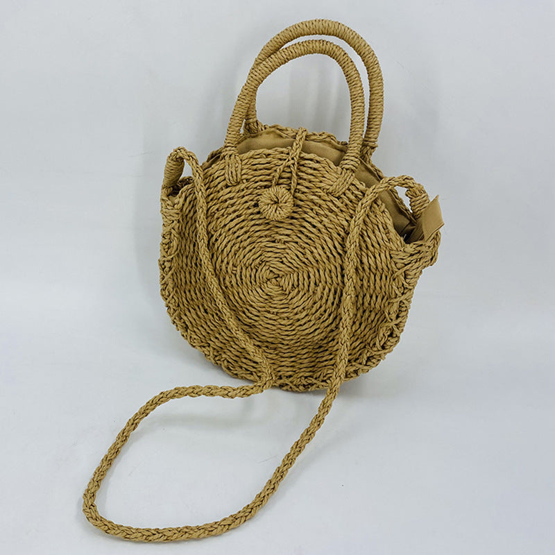 Ins Style Shell Retro Large Capacity Women's Straw Bag The Artful Oracle