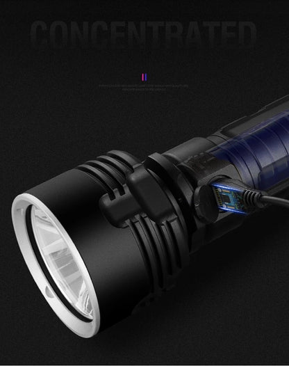 Strong Flashlight Focusing Led Flash Light Rechargeable Super Bright LED Outdoor Xenon Lamp The Artful Oracle