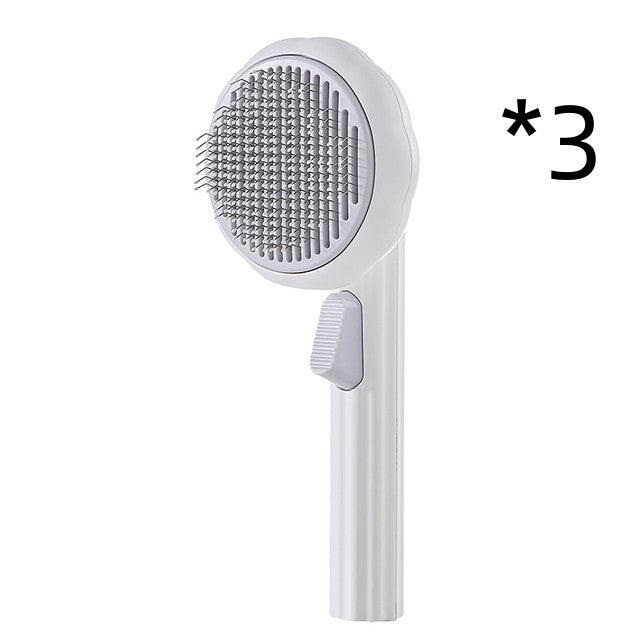 New Pet Cat Brush Hot Selling Hand-held Steel Wire Self-cleaning Comb Looper For Hair Removal The Artful Oracle