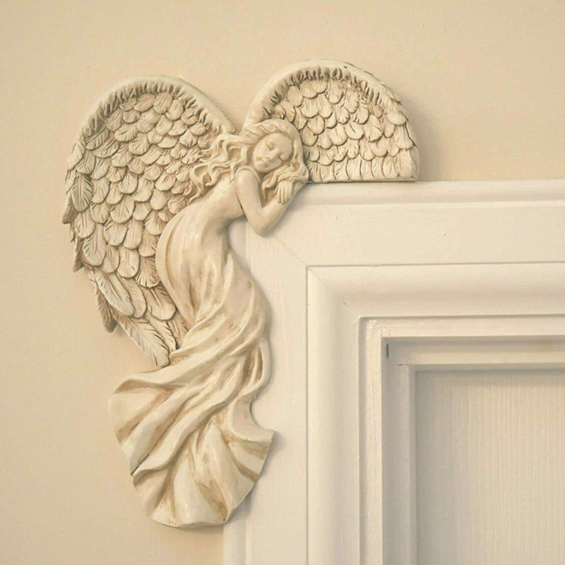 Door Frame Angel Wings Sculpture Resin Crafts The Artful Oracle