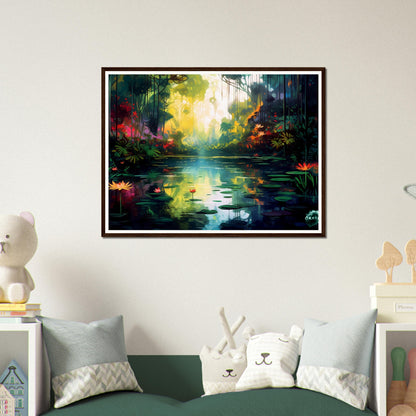 Radiance of the Rainforest - Premium Matte Paper Wooden Framed Poster Gelato