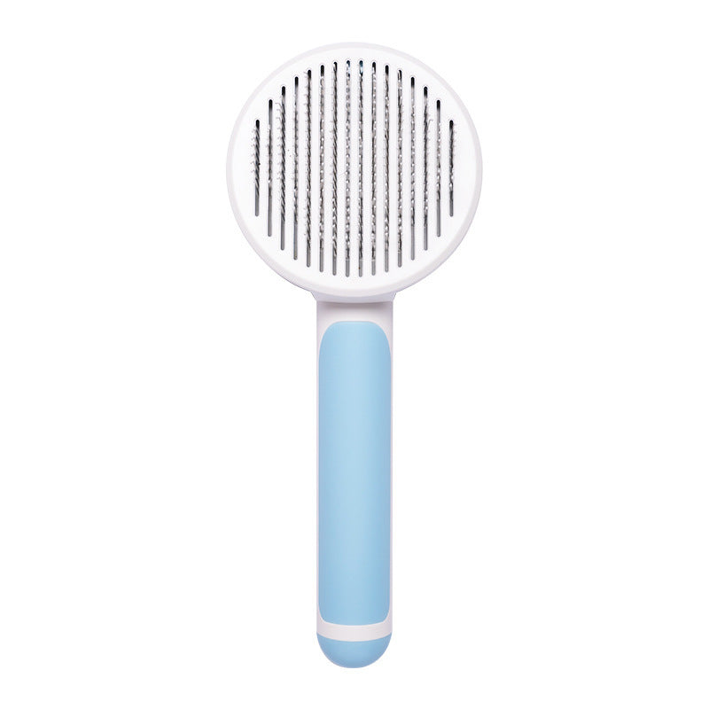 New Pet Cat Brush Hot Selling Hand-held Steel Wire Self-cleaning Comb Looper For Hair Removal The Artful Oracle