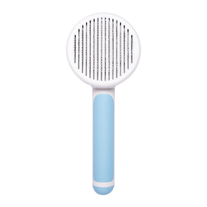 New Pet Cat Brush Hot Selling Hand-held Steel Wire Self-cleaning Comb Looper For Hair Removal The Artful Oracle