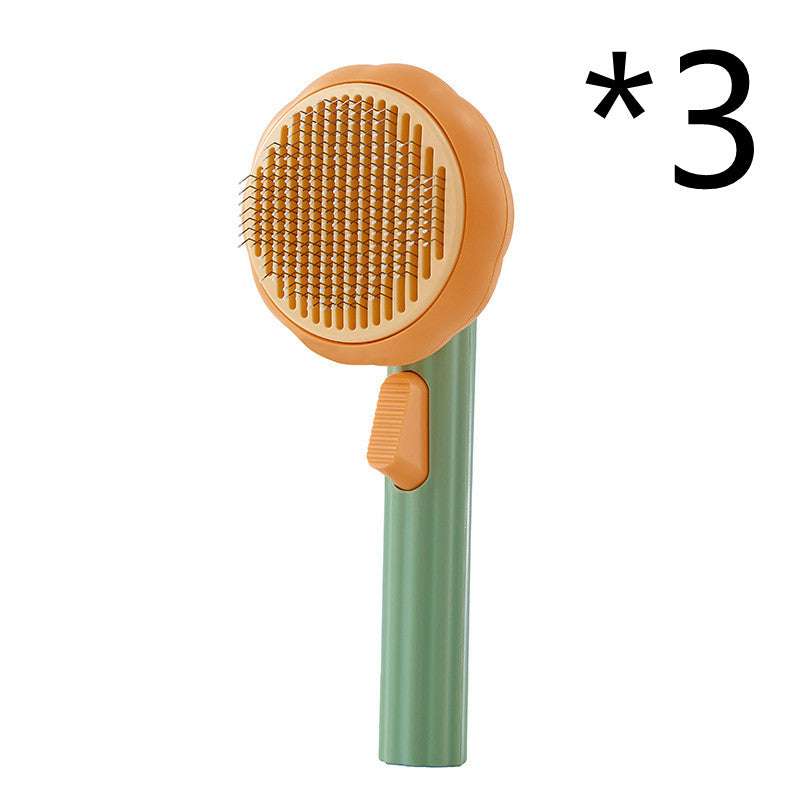 New Pet Cat Brush Hot Selling Hand-held Steel Wire Self-cleaning Comb Looper For Hair Removal The Artful Oracle