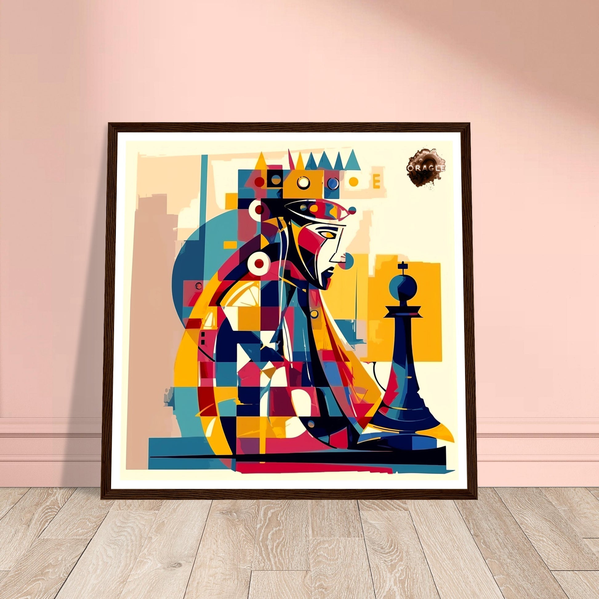 Abstract Elegance: The Queen's Reign - Premium Matte Paper Wooden Framed Poster Gelato