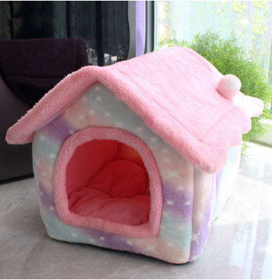 Foldable Dog House Pet Cat Bed Winter Dog Villa Sleep Kennel Removable Nest Warm Enclosed Cave Sofa Pets Supplies The Artful Oracle