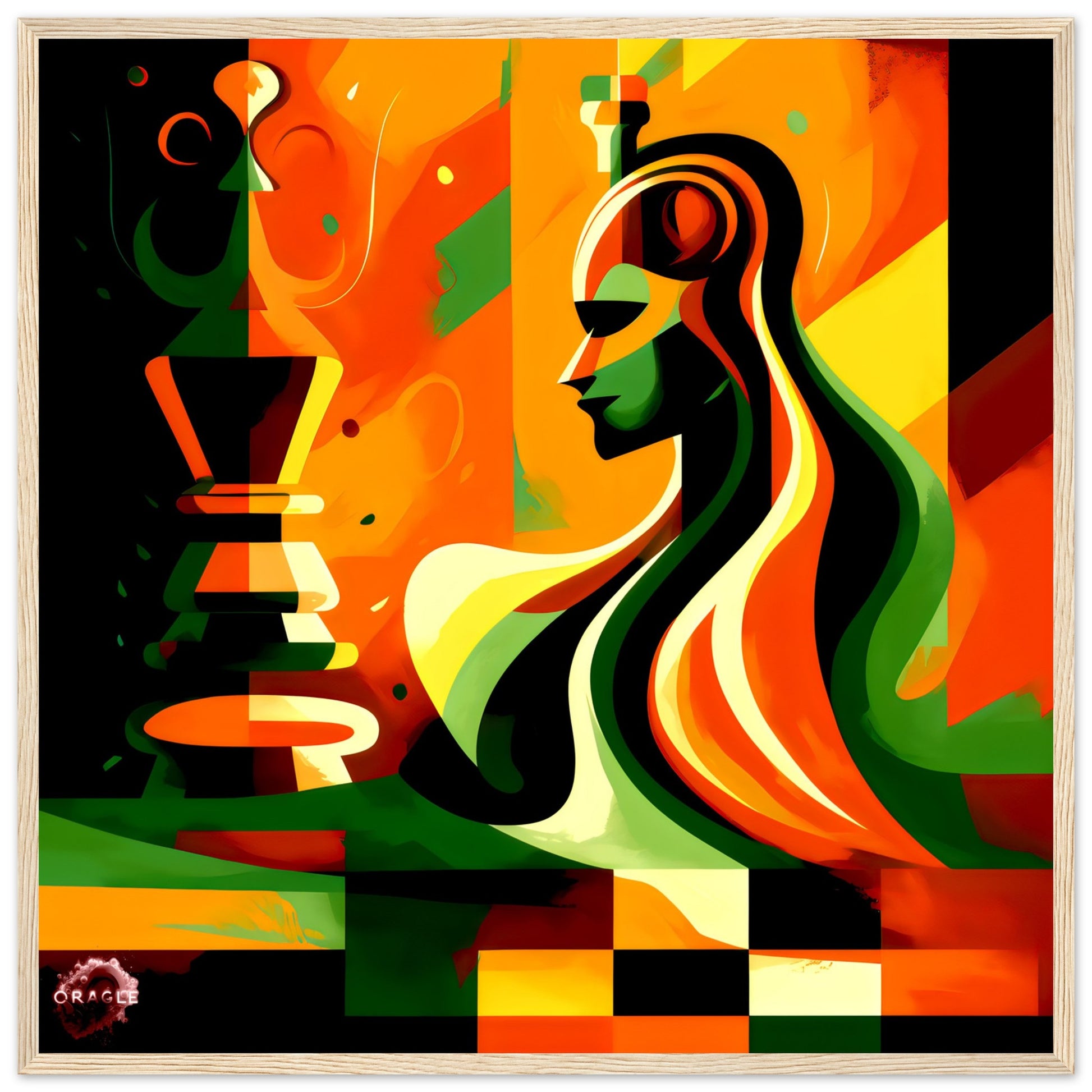 The Queen's Gambit: Mastering the Most Powerful Chess Piece - Premium Matte Paper Wooden Framed Poster Gelato