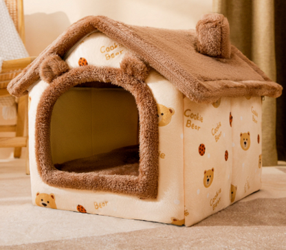 Foldable Dog House Pet Cat Bed Winter Dog Villa Sleep Kennel Removable Nest Warm Enclosed Cave Sofa Pets Supplies The Artful Oracle