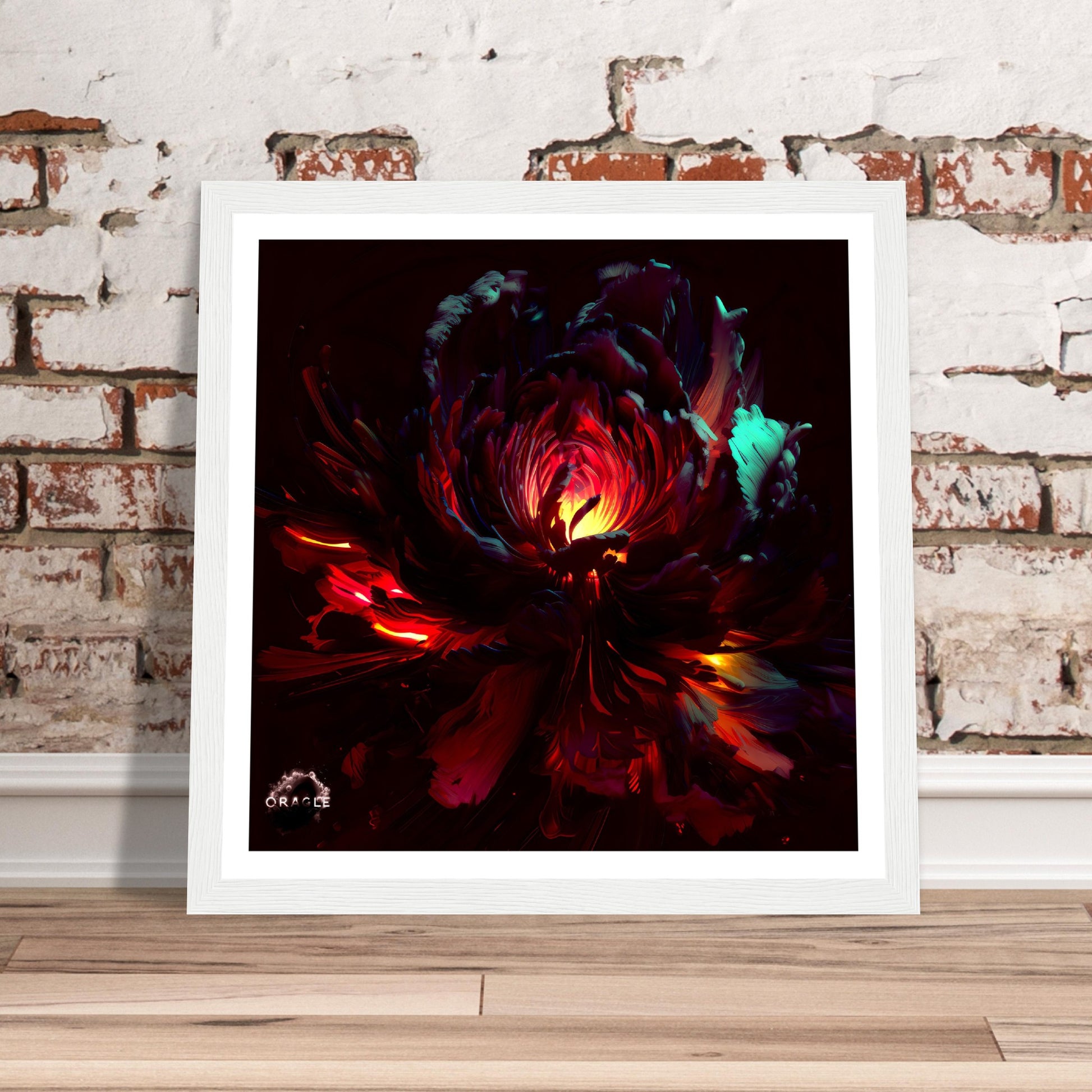 Illuminated Blossom - Premium Matte Paper Wooden Framed Poster Gelato