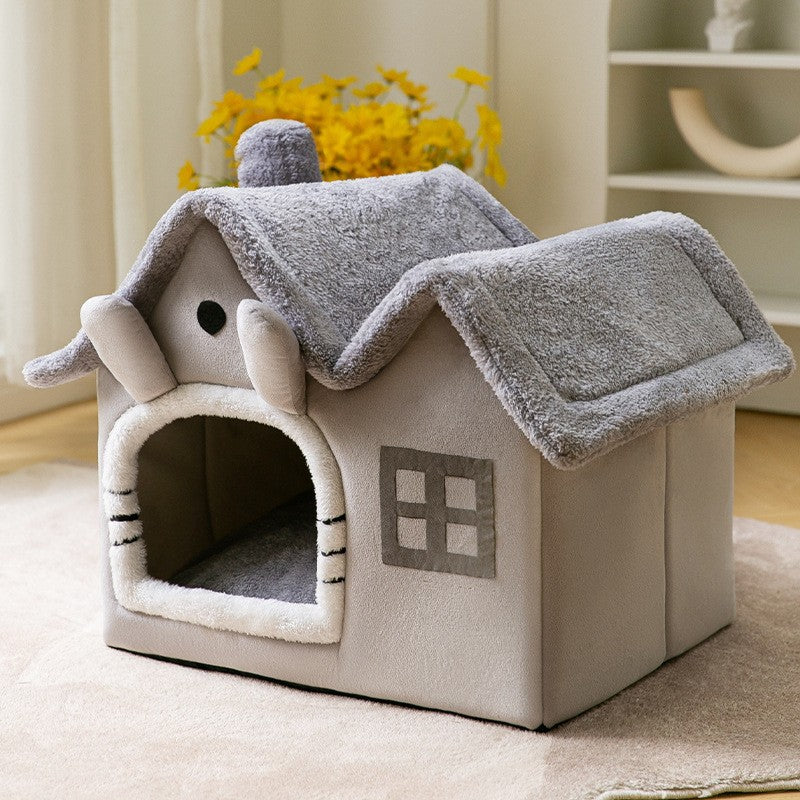 Foldable Dog House Pet Cat Bed Winter Dog Villa Sleep Kennel Removable Nest Warm Enclosed Cave Sofa Pets Supplies The Artful Oracle