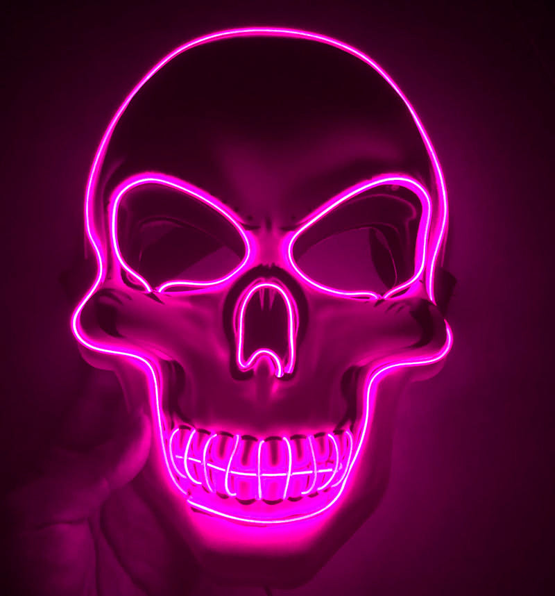 Halloween Skeleton Mask LED Glow Scary Mask The Artful Oracle