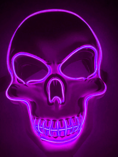 Halloween Skeleton Mask LED Glow Scary Mask The Artful Oracle