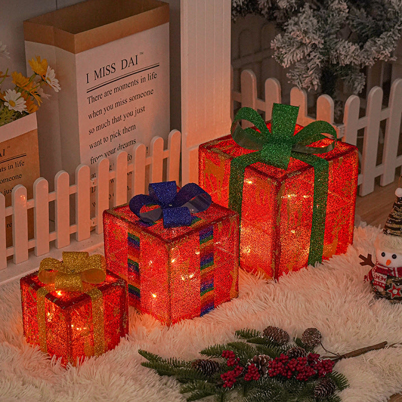 Lighted Up Outdoor Christmas Decorations Luminous Christmas Gift Box With Bow For Holiday Christmas Tree Home Yard Decor The Artful Oracle