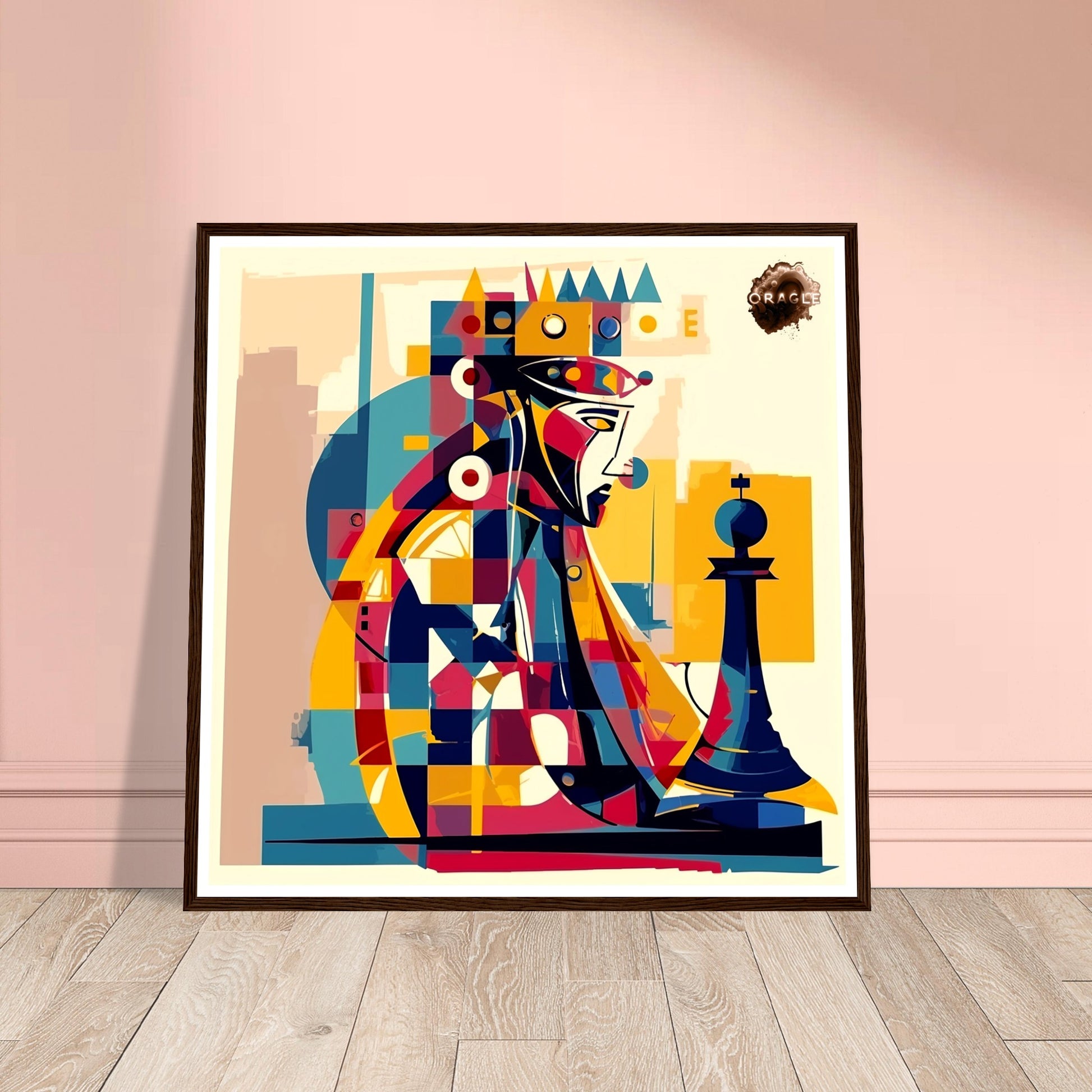 Abstract Elegance: The Queen's Reign - Premium Matte Paper Wooden Framed Poster Gelato