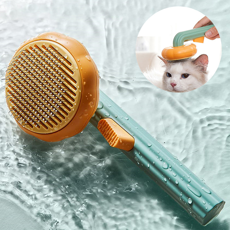 New Pet Cat Brush Hot Selling Hand-held Steel Wire Self-cleaning Comb Looper For Hair Removal The Artful Oracle