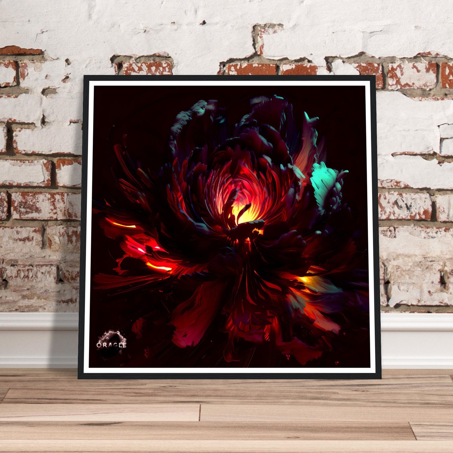 Illuminated Blossom - Premium Matte Paper Wooden Framed Poster Gelato