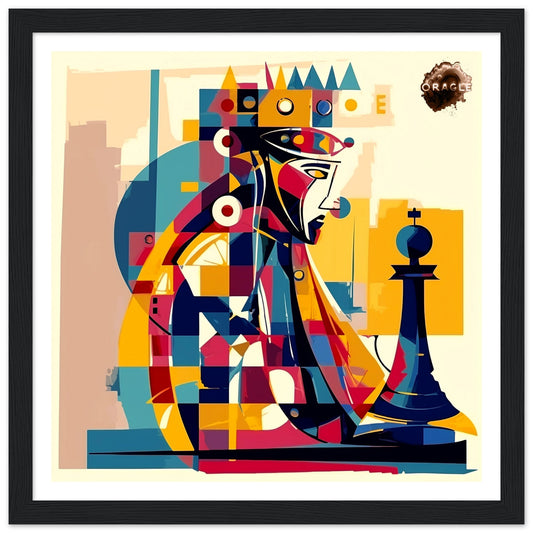 Abstract Elegance: The Queen's Reign - Premium Matte Paper Wooden Framed Poster Gelato