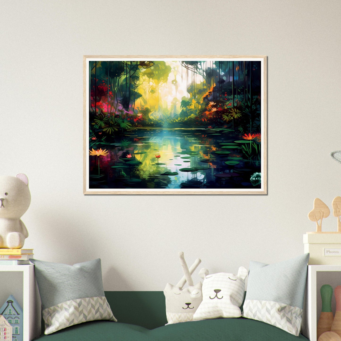 Radiance of the Rainforest - Premium Matte Paper Wooden Framed Poster Gelato