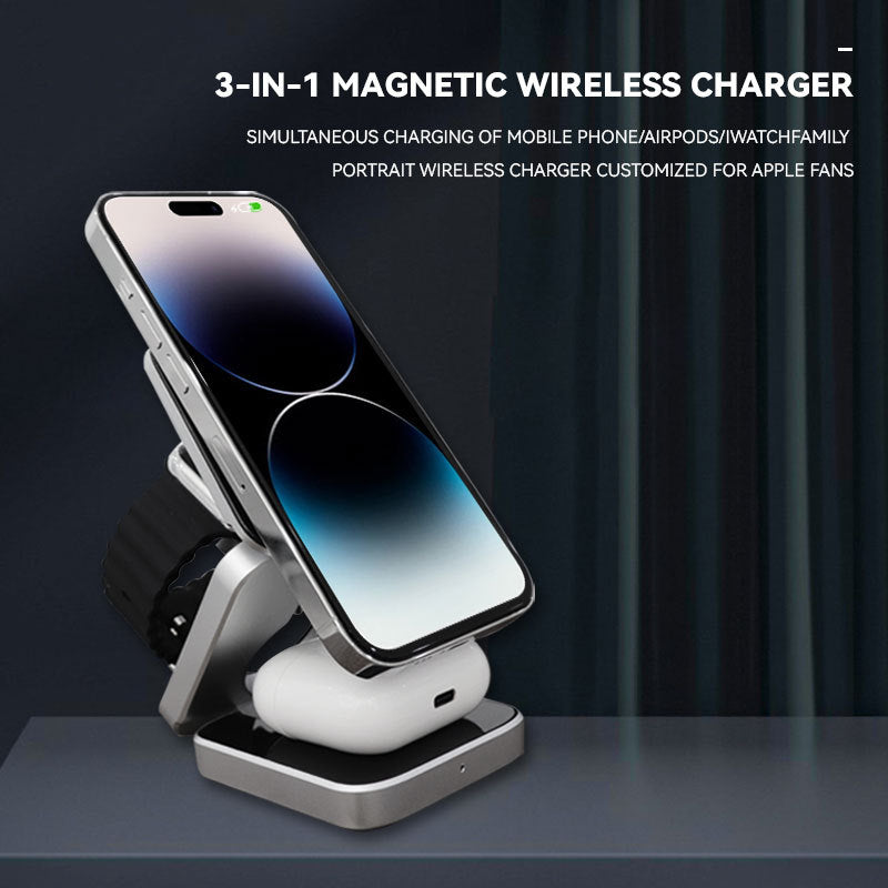 Three In One Desktop Wireless Charging Bracket The Artful Oracle