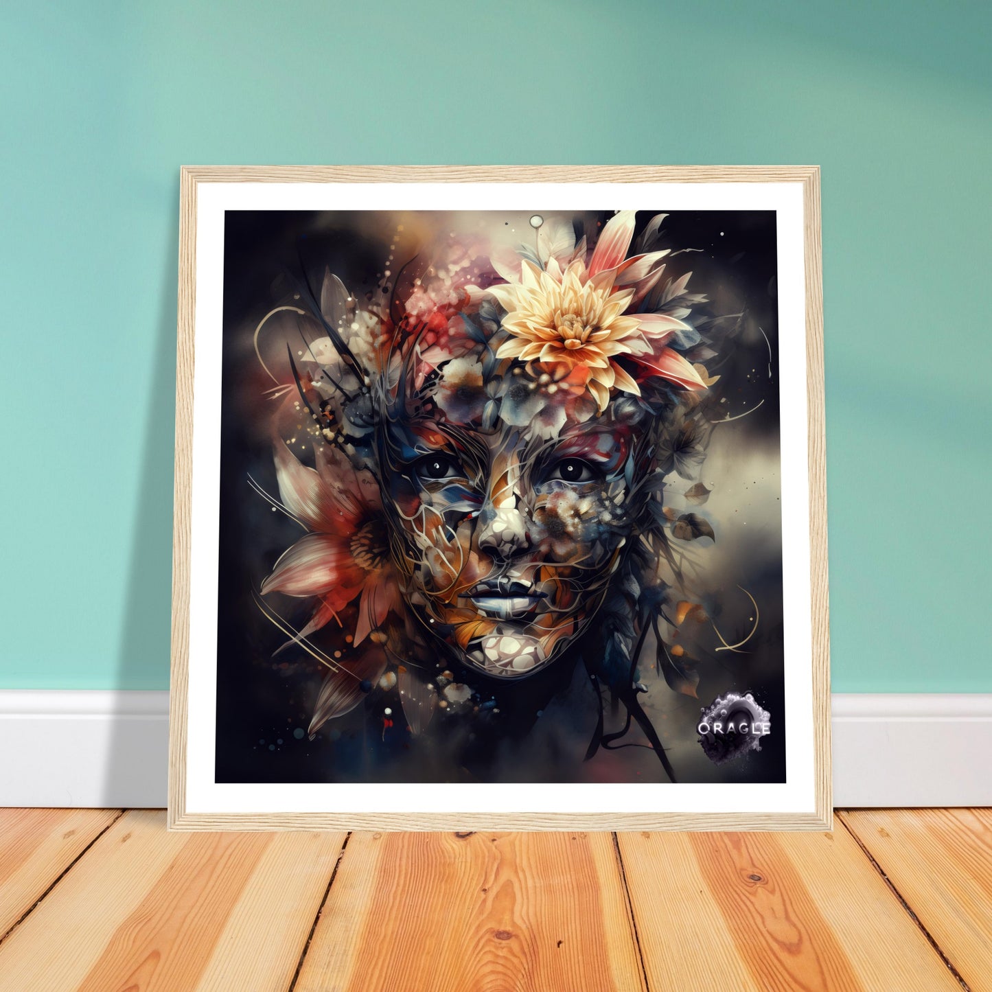 Petal Sprite: The Flower Nymph - Premium Matte Paper Wooden Framed Poster Gelato