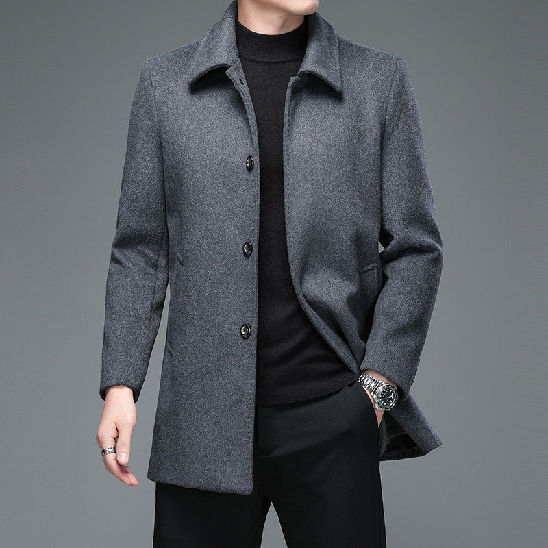 Trench Coat Mid-length Long Sleeve Lapel Korean Style Casual Jacket The Artful Oracle