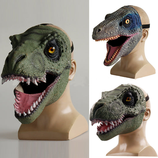 Dinosaur Moving Mouth Latex Mask Headgear Halloween Party Cos Props The Artful Oracle