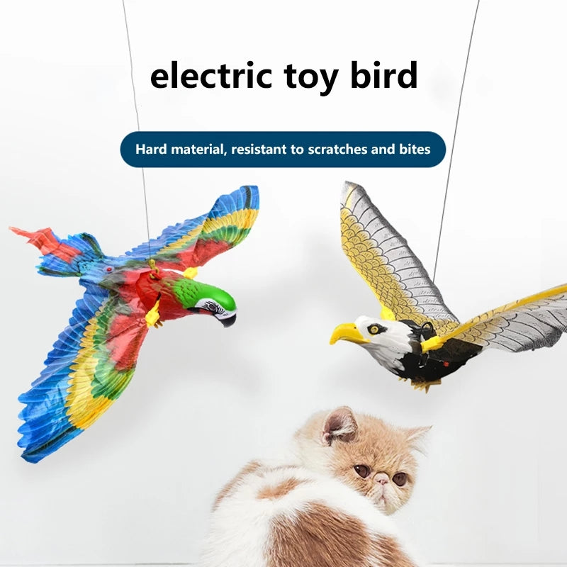 Simulation Bird Cat Interactive Pet Toys Hanging Eagle Flying Teasering Play Kitten Dog Toys Animals Cat Accessories Supplies Gelato