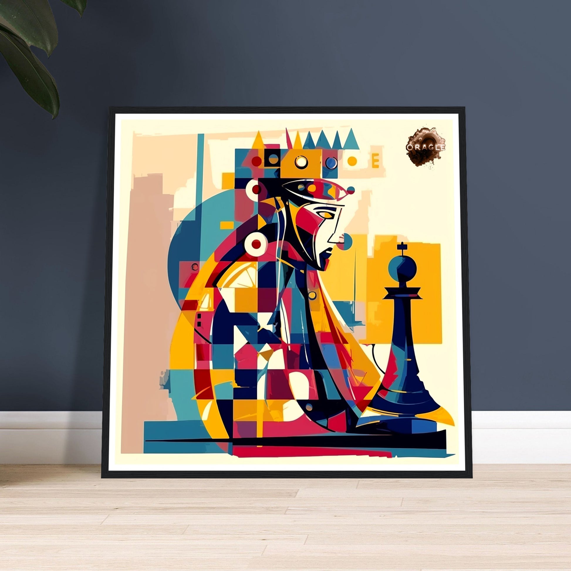 Abstract Elegance: The Queen's Reign - Premium Matte Paper Wooden Framed Poster - Premium Semi-Glossy Paper Wooden Framed Poster Gelato