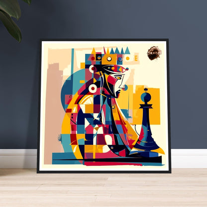 Abstract Elegance: The Queen's Reign - Premium Matte Paper Wooden Framed Poster - Premium Semi-Glossy Paper Wooden Framed Poster Gelato