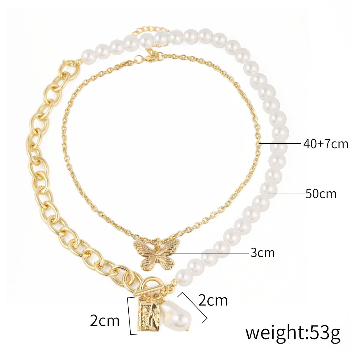 Women's Special-shaped Pearl Necklace Versatile French Advanced The Artful Oracle