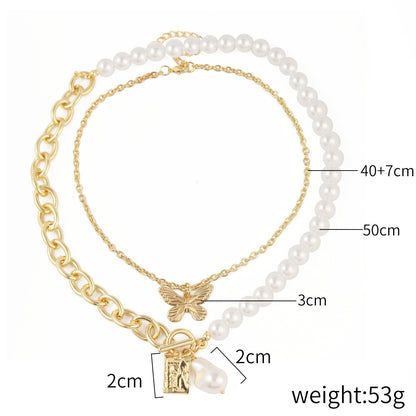 Women's Special-shaped Pearl Necklace Versatile French Advanced The Artful Oracle