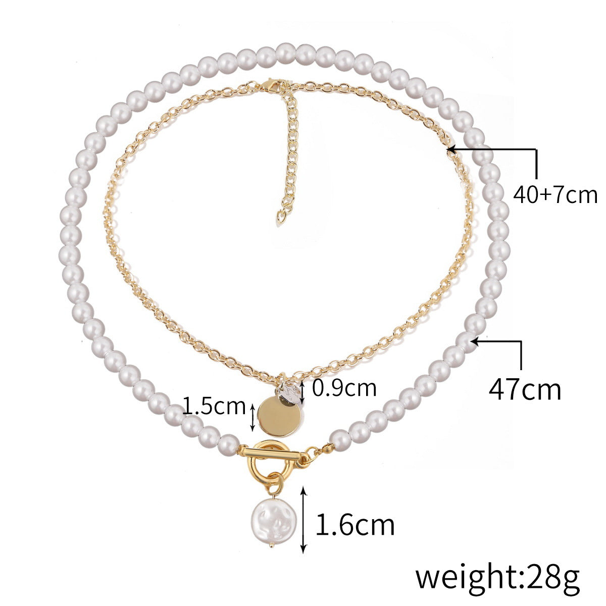 Women's Special-shaped Pearl Necklace Versatile French Advanced The Artful Oracle