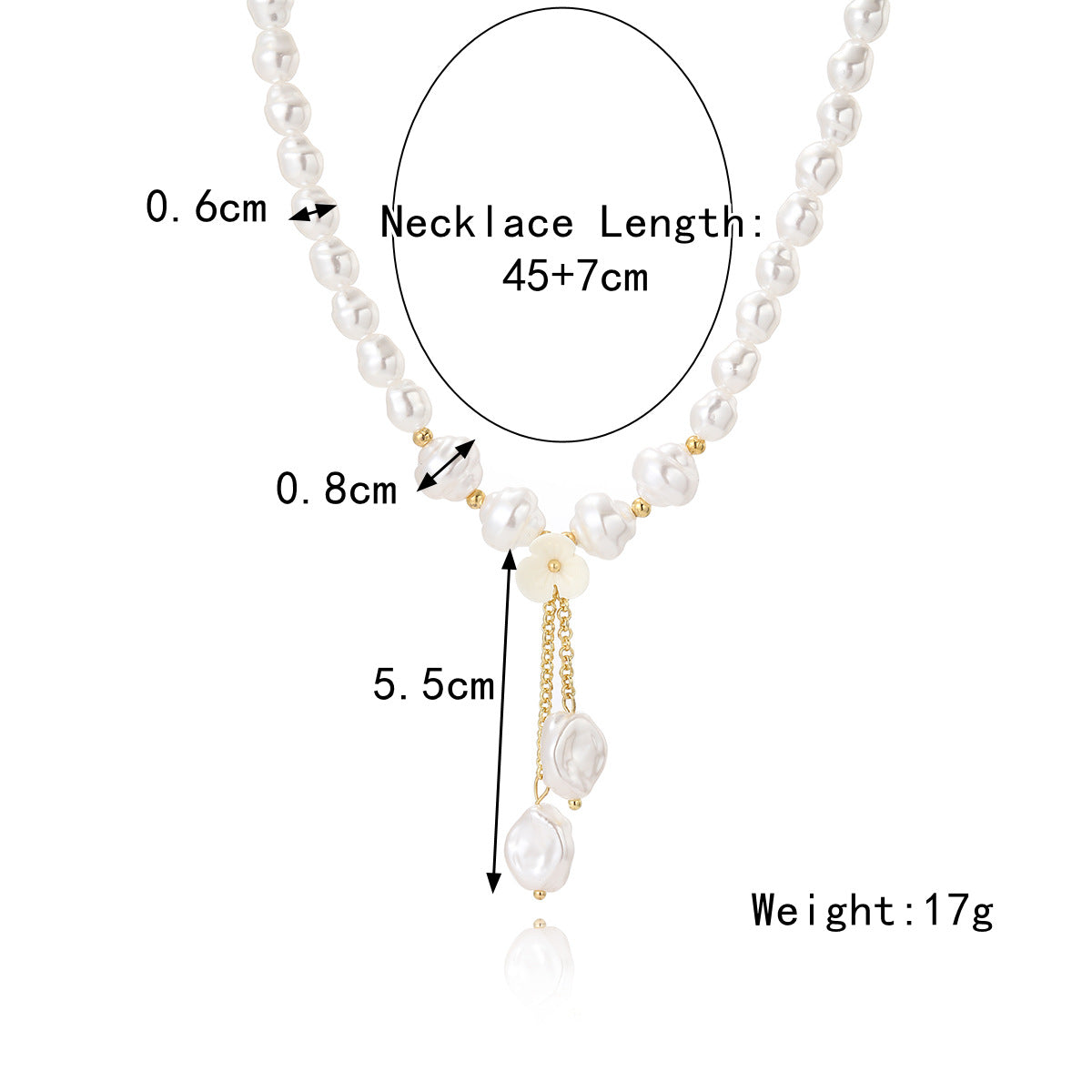 Women's Special-shaped Pearl Necklace Versatile French Advanced The Artful Oracle