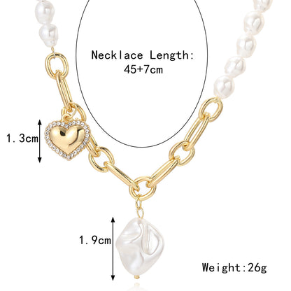 Women's Special-shaped Pearl Necklace Versatile French Advanced The Artful Oracle