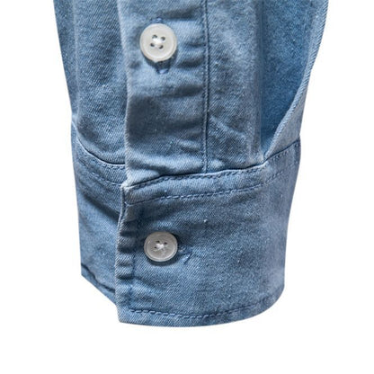 Men's Fashion Casual Denim Long Sleeve Shirt The Artful Oracle