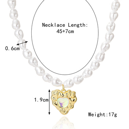 Women's Special-shaped Pearl Necklace Versatile French Advanced The Artful Oracle