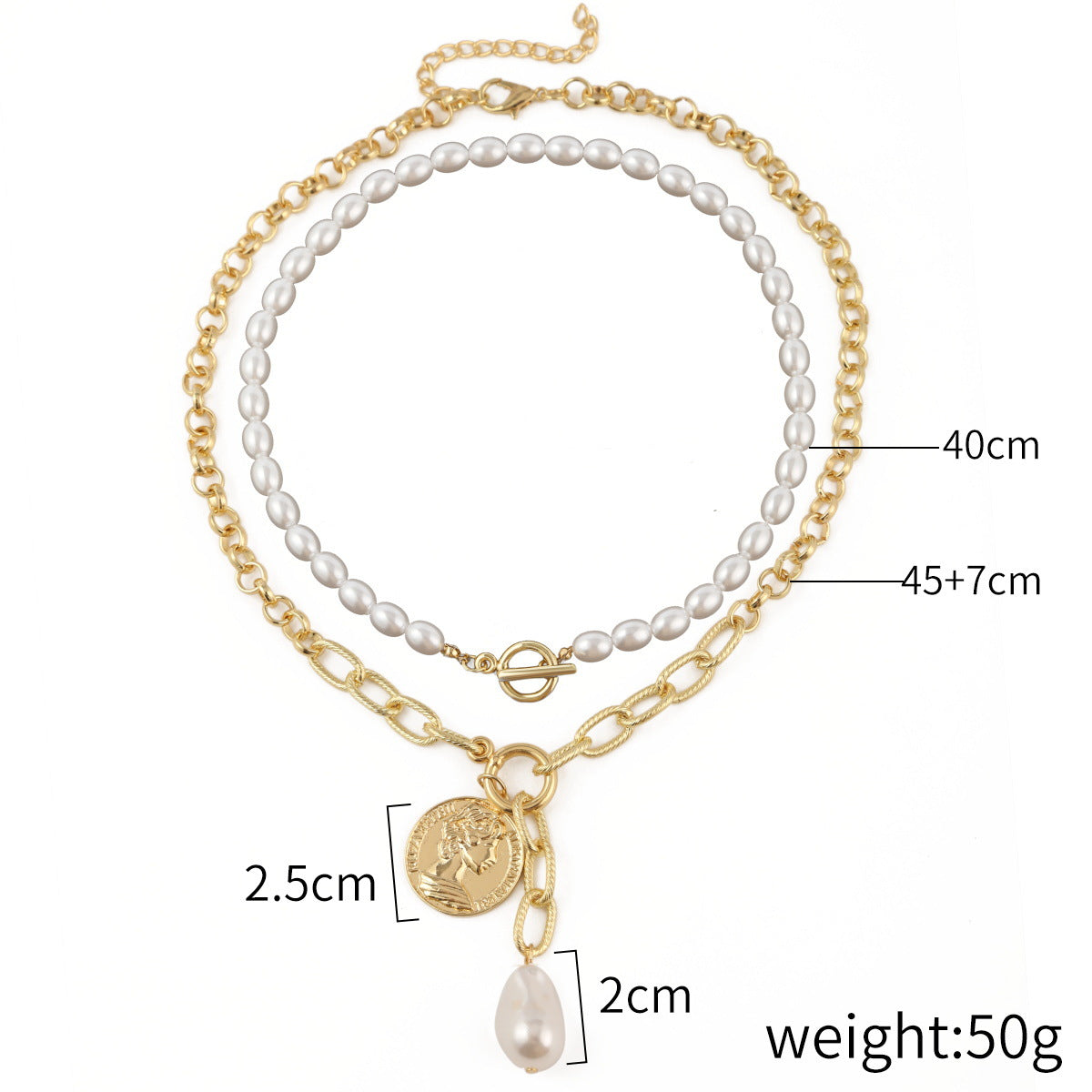 Women's Special-shaped Pearl Necklace Versatile French Advanced The Artful Oracle