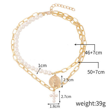 Women's Special-shaped Pearl Necklace Versatile French Advanced The Artful Oracle